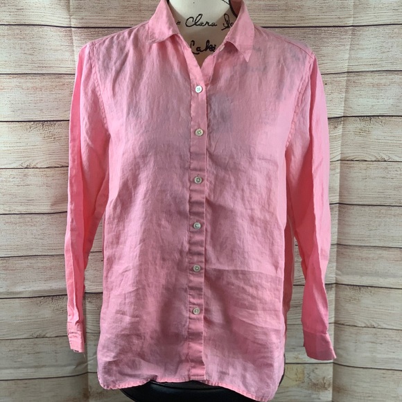 J. Jill Tops - J. Jill Long Sleeve Button Down Linen Top